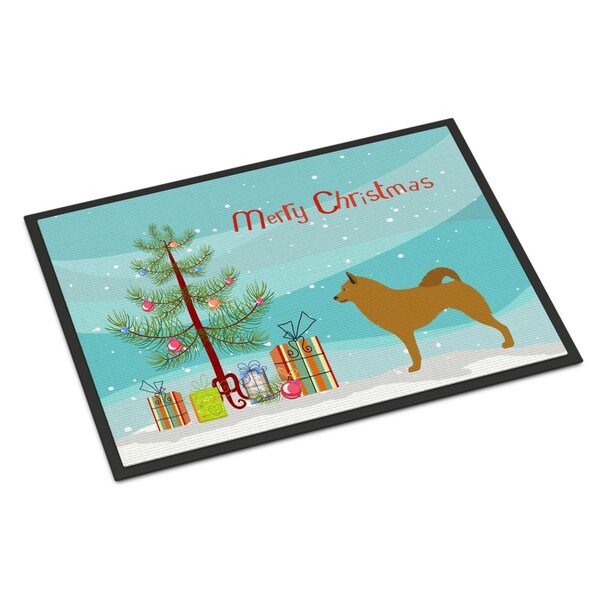 Carolines Treasures Finnish Spitz Christmas Indoor or Outdoor Mat - 18 x 27 in. BB8505MAT - main